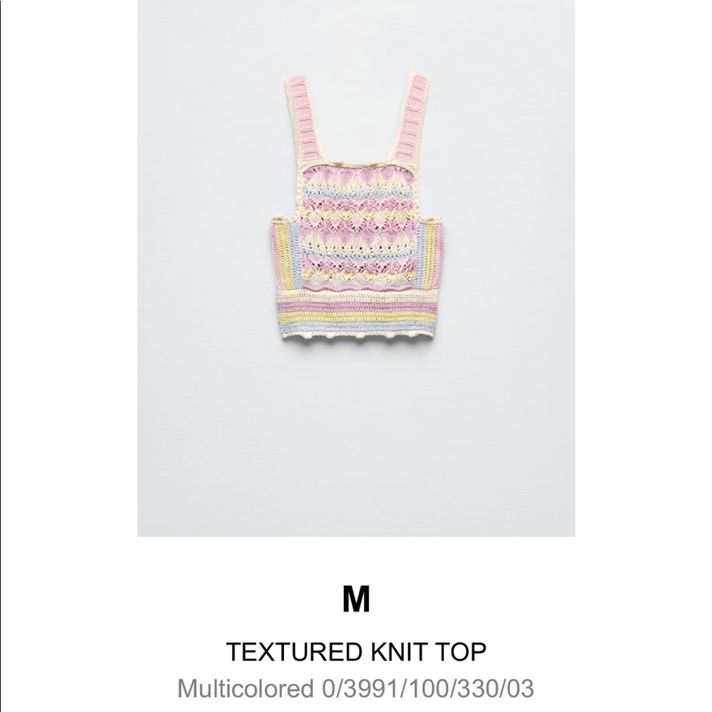 Zara knitted crop top